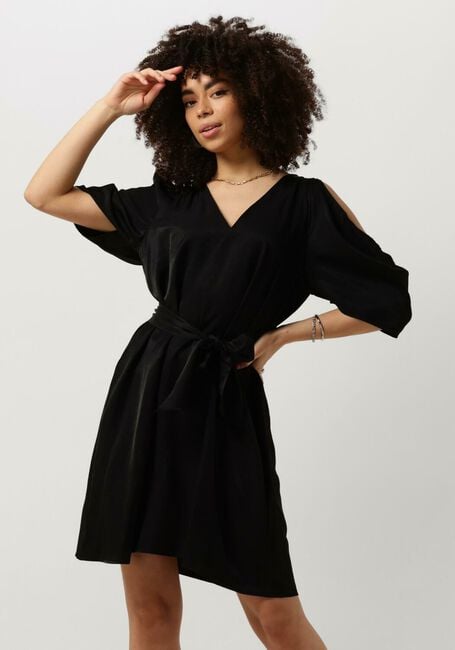 Zwarte LIU JO Mini jurk CREPE LEGGERO TP DRESS - large