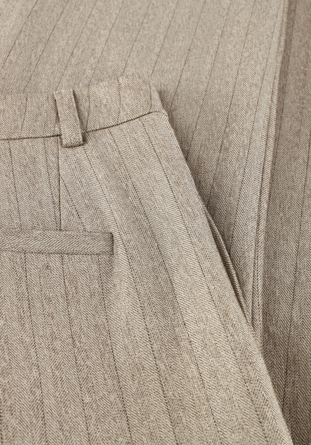 Taupe IBANA Wijde broek PELAH PINESTRIPE - large