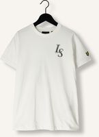 Witte LYLE & SCOTT T-shirt LS MONOGRAM PRINT T-SHIRT - medium