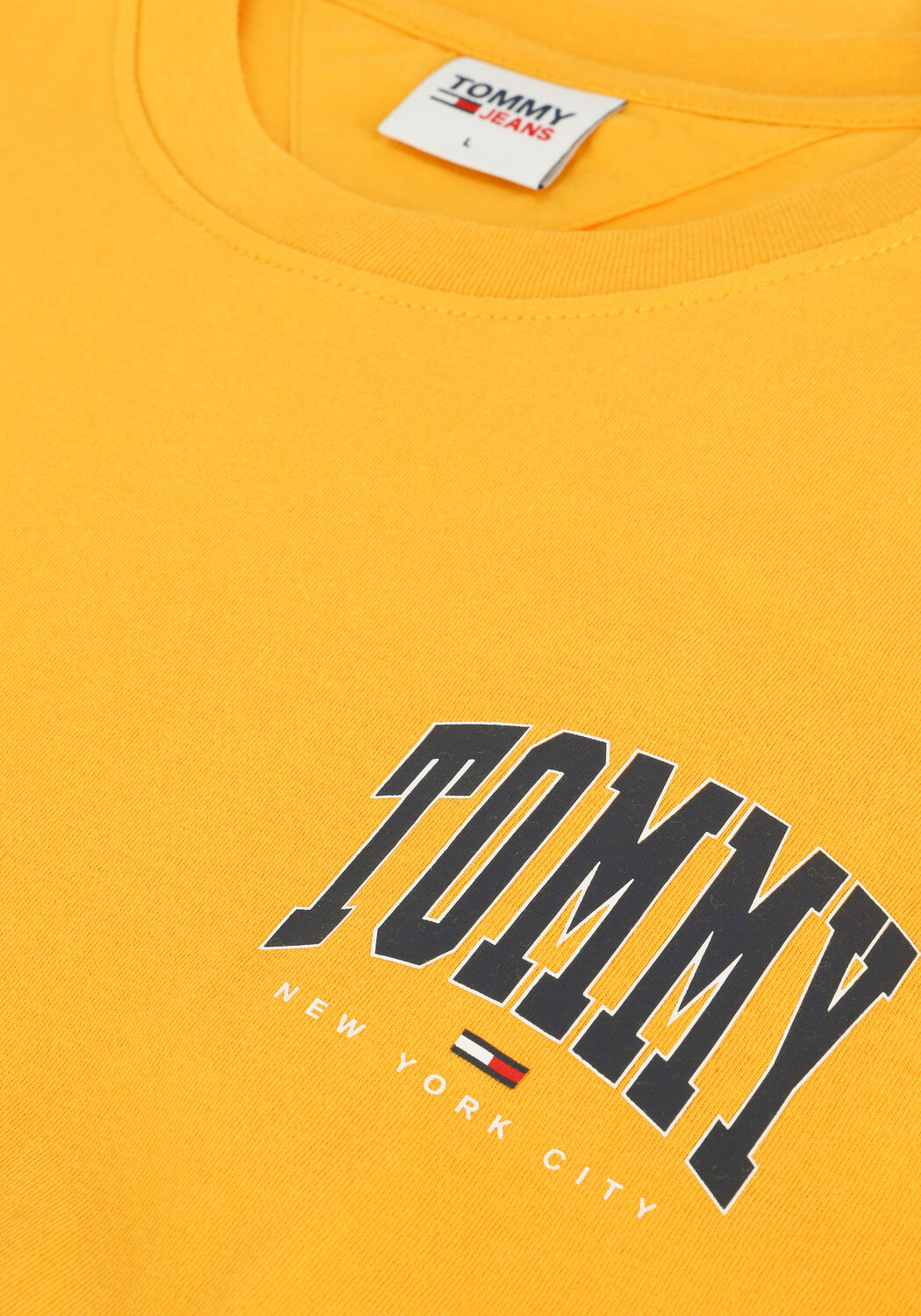 Gele TOMMY JEANS T-shirt TJM CHEST COLLEGE GRAPHIC TEE - large