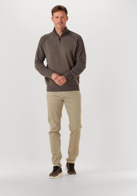 Taupe GENTI Trui TURTLE ZIP - large