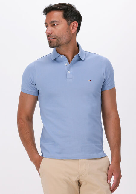 Lichtblauwe TOMMY HILFIGER Polo 1985 SLIM POLO - large