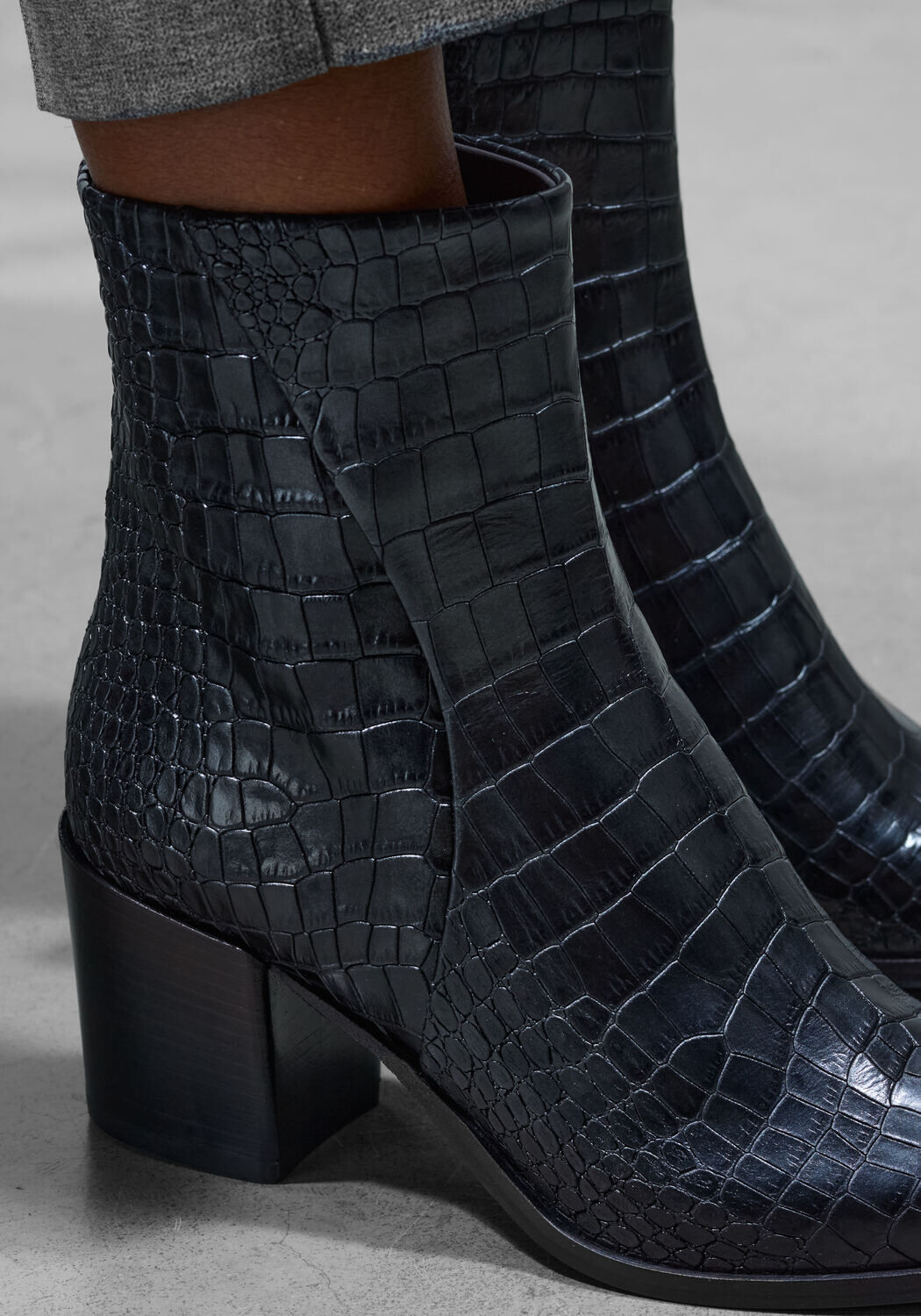 Grijze STEFANO LAURAN Enkellaarsjes 595-08 - large