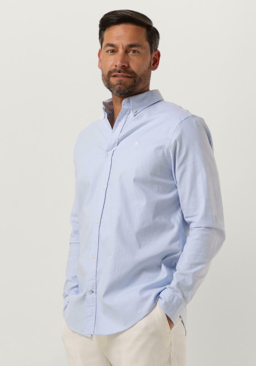 SCOTCH & SODA Heren Overhemden Essentials Organic Oxford Regular Fit Shirt Lichtblauw
