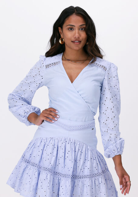 Lichtblauwe GUESS Blouses LS SANDRA TOP - large