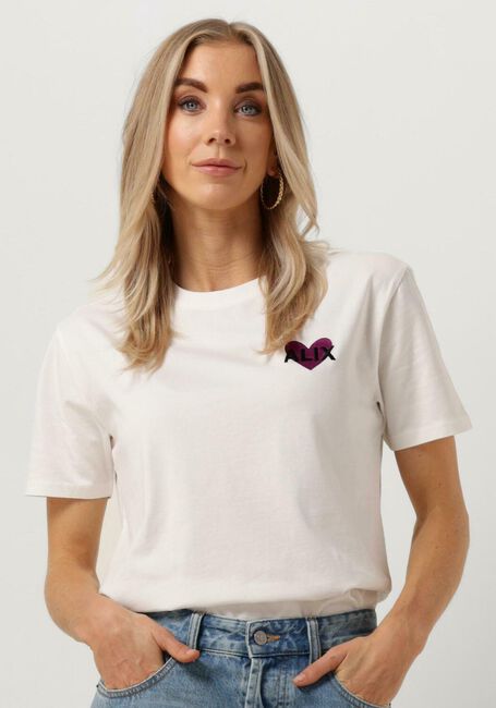 Witte ALIX THE LABEL T-shirt LADIES KNITTED ALIX HEART T-SHIRT - large