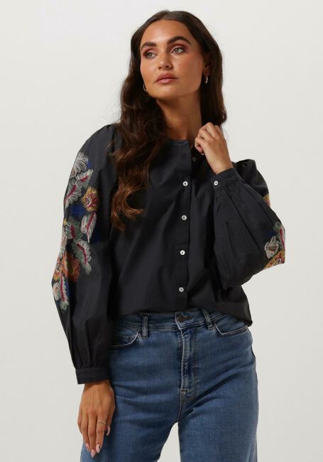 Grijze BY-BAR Blouses RIKKI COLOR EMBROIDERY BLOUSE - large