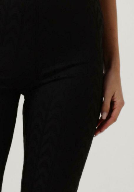 Zwarte ALIX THE LABEL Flared broek LADIES KNITTED A JACQUARD KNIT PANTS - large