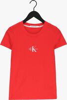 Rode CALVIN KLEIN T-shirt MONOGRAM SLIM TEE