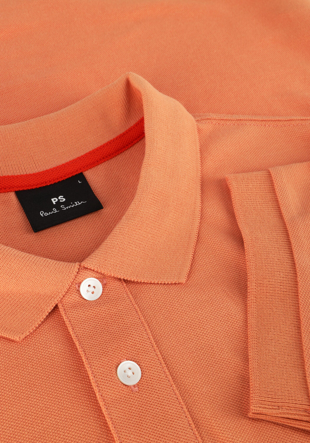 Oranje PS PAUL SMITH Polo MENS SLIM FIT SS POLO SHIRT ZEBRA - large