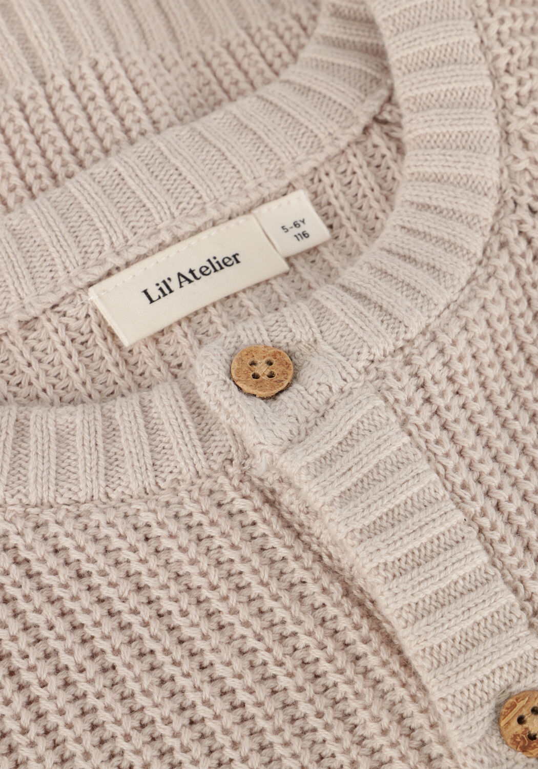 Beige LIL' ATELIER Vest NMNEMLEN LIN LS KNIT LIL - large