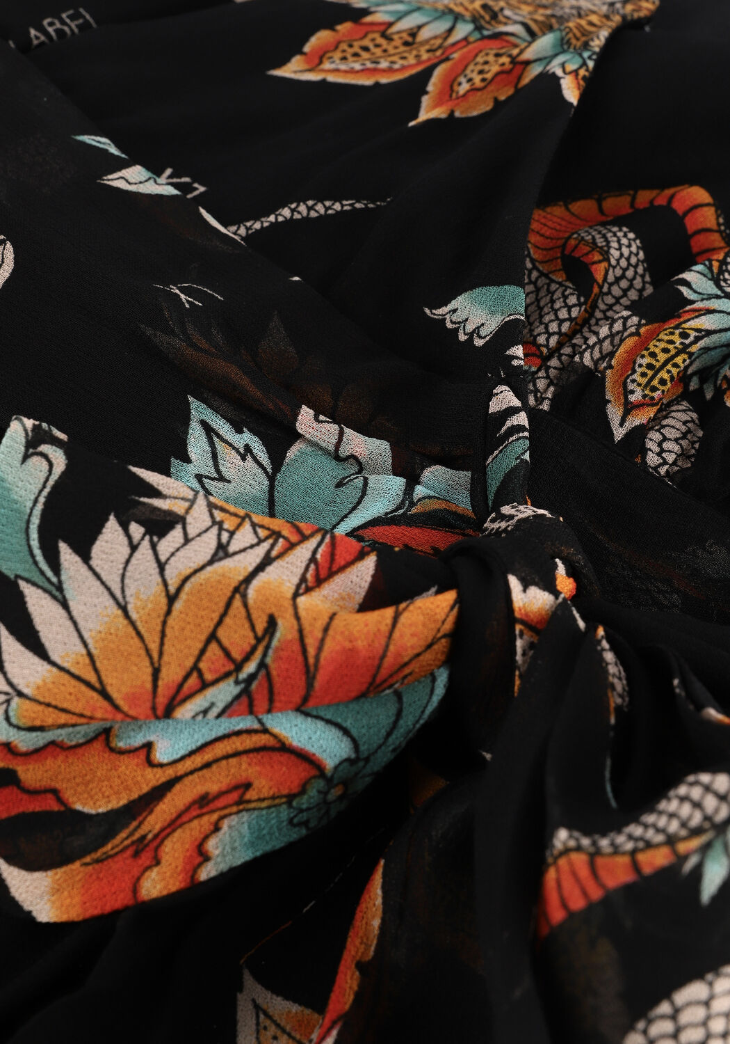 Zwarte ALIX THE LABEL Midi jurk LADIES WOVEN FANCY CHIFFON MAXI DRESS - large