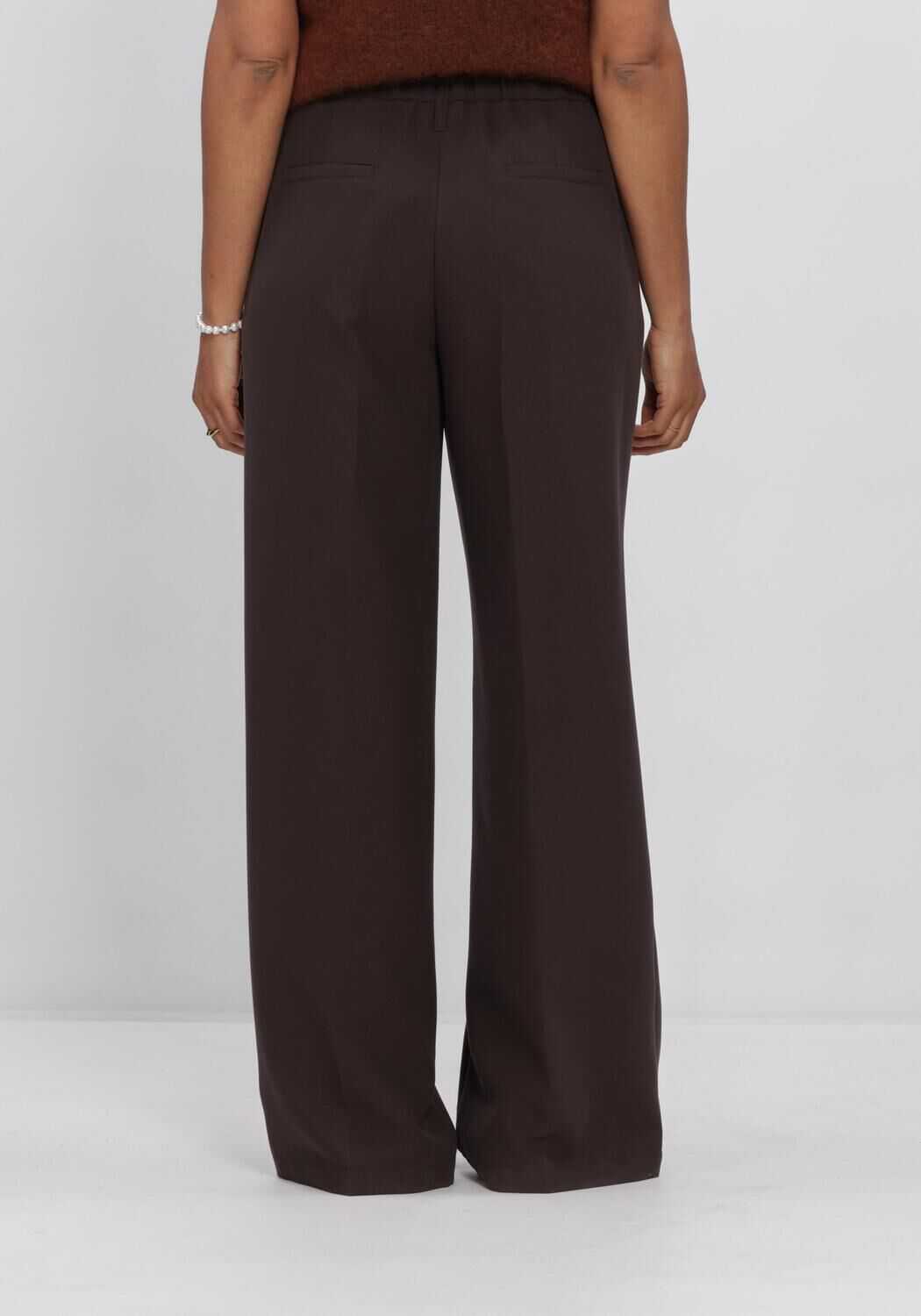 Bruine SUMMUM Wijde broek TROUSERS FOAM UNI - large