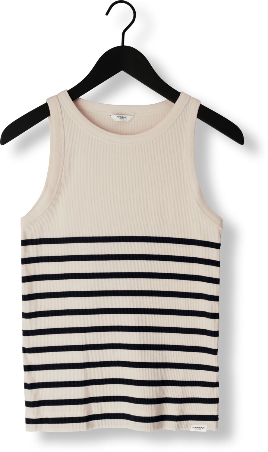 PENN & INK Dames Tops & T-shirts Singlet Stripe Zand