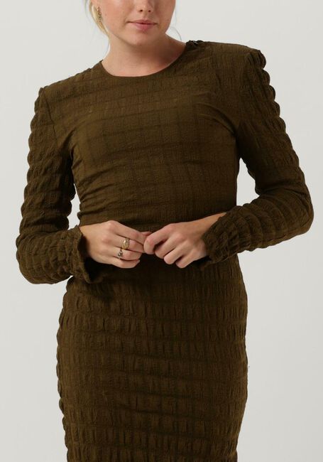 Groene GESTUZ Midi jurk ALLENY DRESS - large