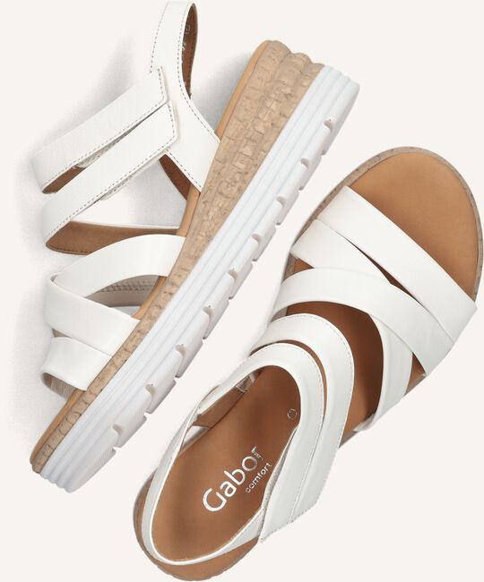 witte gabor sandalen met hak - Main Image