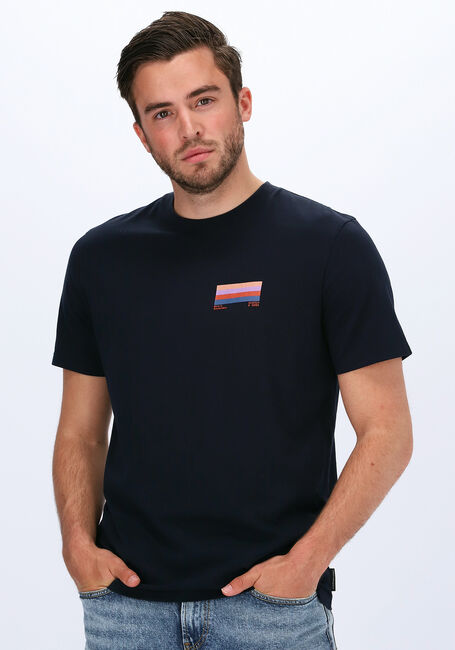 Donkerblauwe SCOTCH & SODA T-shirt GRAPHIC LOGO T-SHIRT IN ORGANI - large