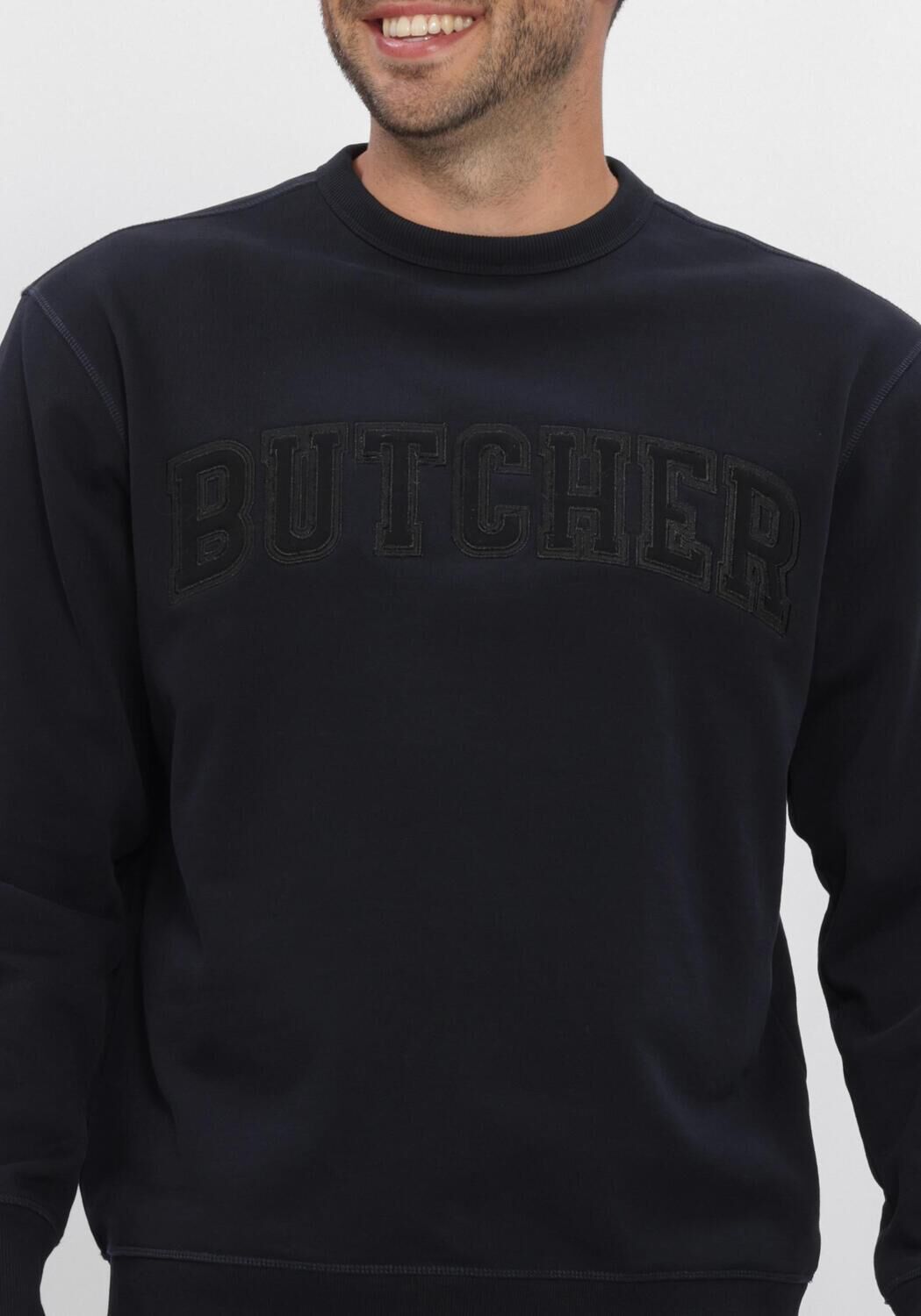 Donkerblauwe BUTCHER OF BLUE Sweater BUTCHER CREW - large