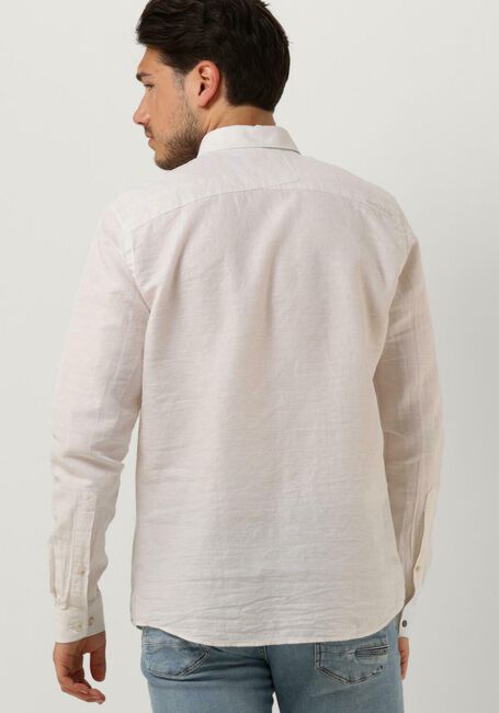 Witte CAST IRON Casual overhemd LONG SLEEVE SHIRT CO LI DOBBY - large