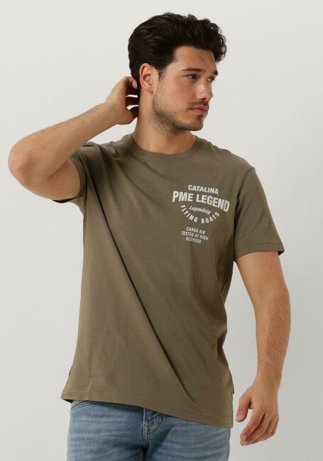 Groene PME LEGEND T-shirt SHORT SLEEVE R-NECK PLAY SINGLE JERSEY - large