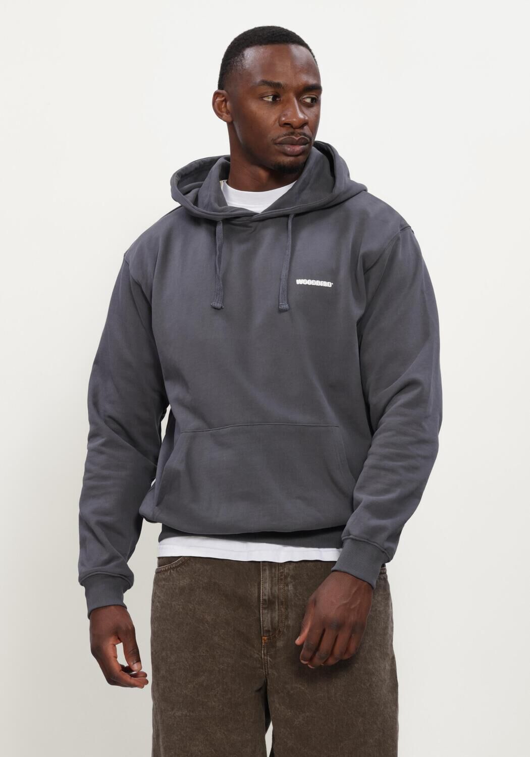 WOODBIRD Heren Truien & Vesten Wbpacs Tram Hoodie Donkergrijs
