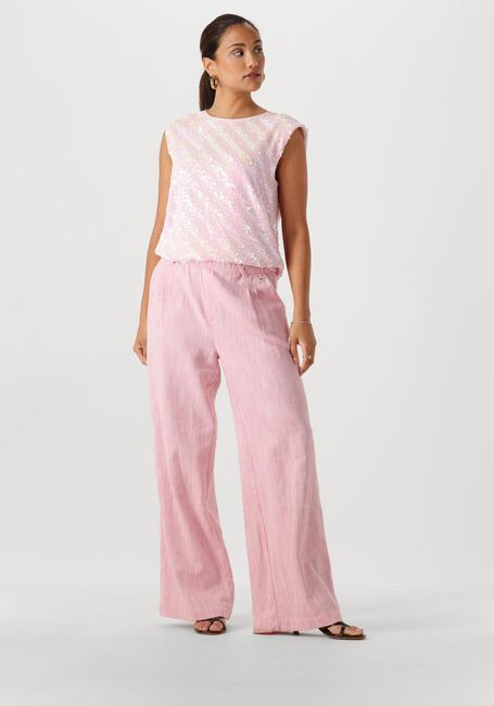 Roze POM AMSTERDAM Top TOP SEQUINS SHELL PINK - large