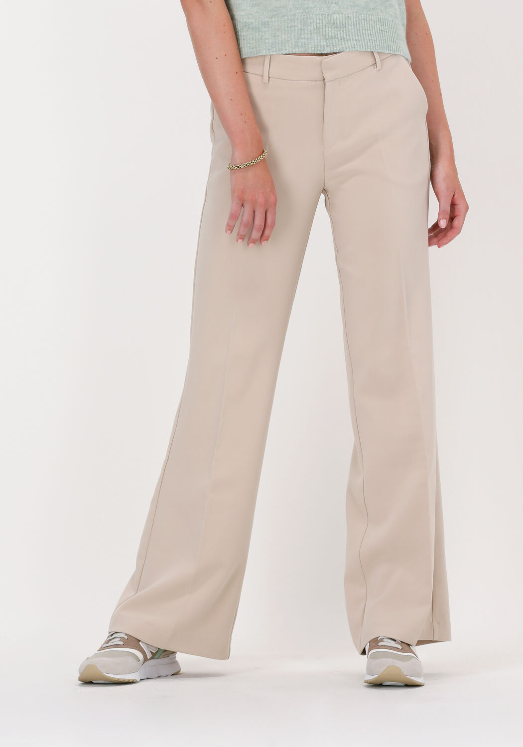 Zand NEO NOIR Wijde broek MATTI STRUCTURE PANTS | Omoda