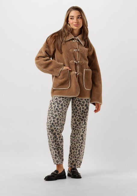 Bruine OBJECT Faux fur jas OBJOPAL RE JACKET - large