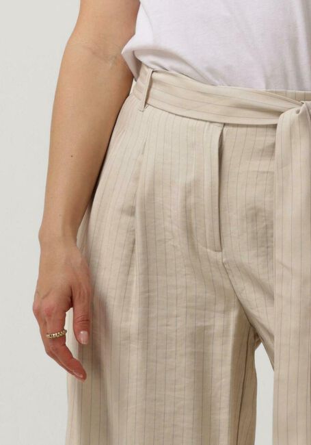 Beige MSCH COPENHAGEN Wijde broek JOANITA PANTS STP - large