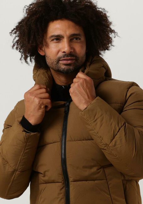 Bruine CALVIN KLEIN Gewatteerde jas CRINKLE NYLON PUFFER JACKET - large