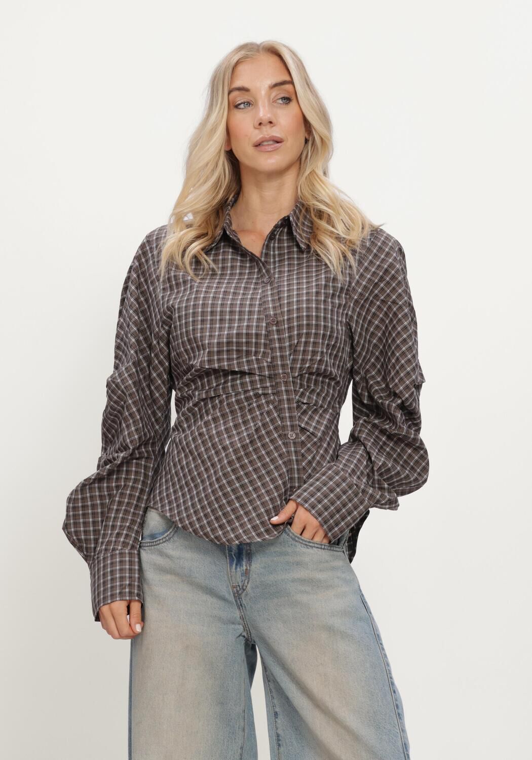 Olijf NOTRE-V Blouses NV-ISA CHECK - large