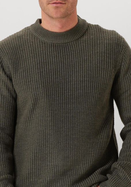Donkergroene DSTREZZED Trui CREW RIBKNIT - large