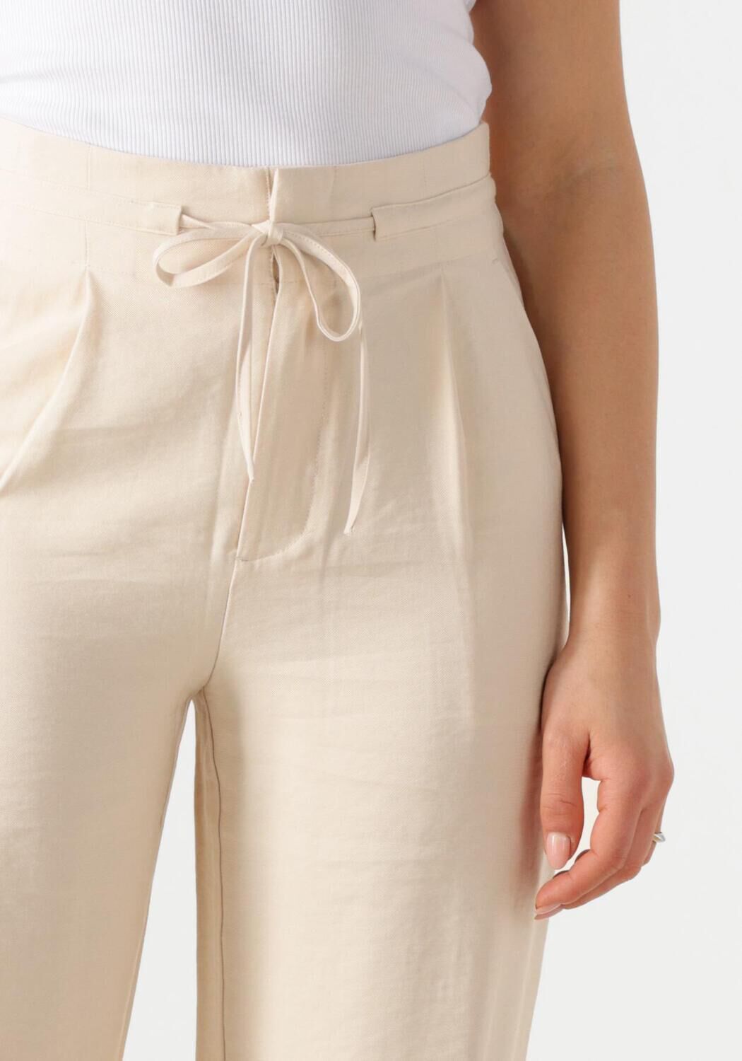 CALVIN KLEIN Dames Broeken Ecovero Relaxed Straight Pant Beige