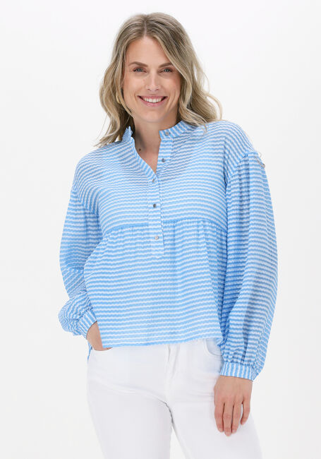 Lichtblauwe LEVETE ROOM Blouses REEMA 2 SHIRT - large