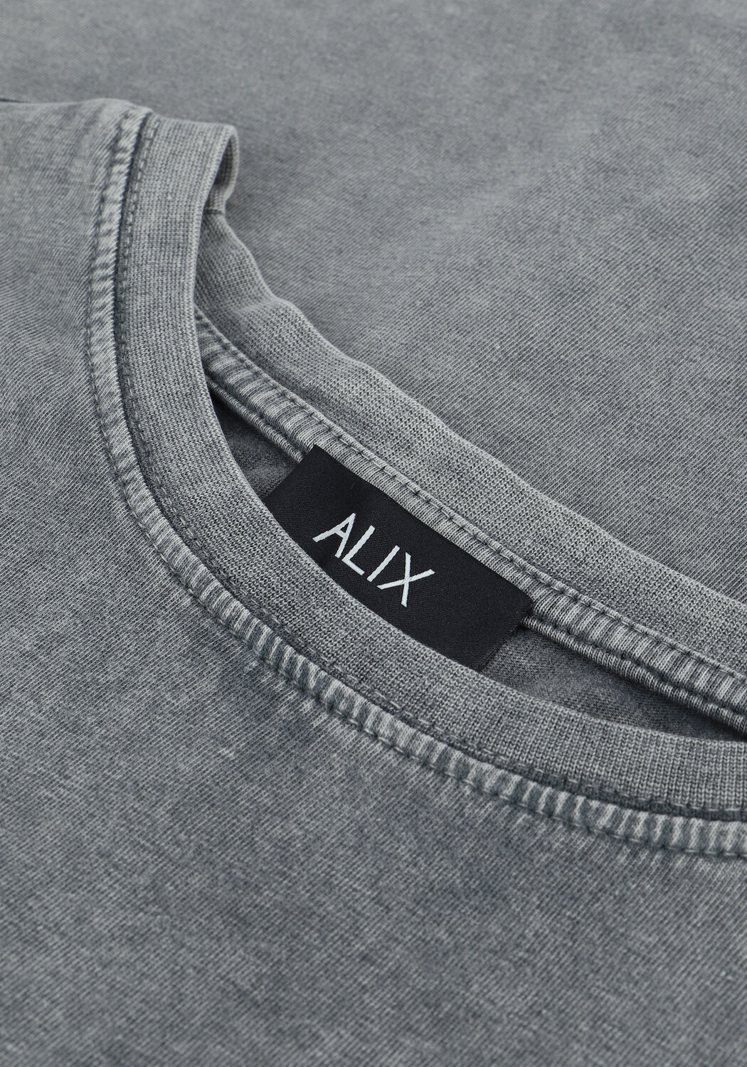 Grijze ALIX THE LABEL T-shirt LADIES KNITTED T-SHIRT WITH AL - large