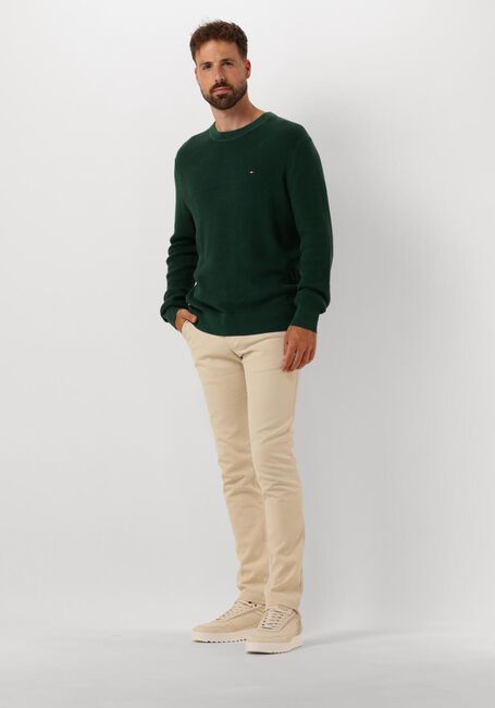 Donkergroene TOMMY HILFIGER Trui STRUCTURE CREW NK - large