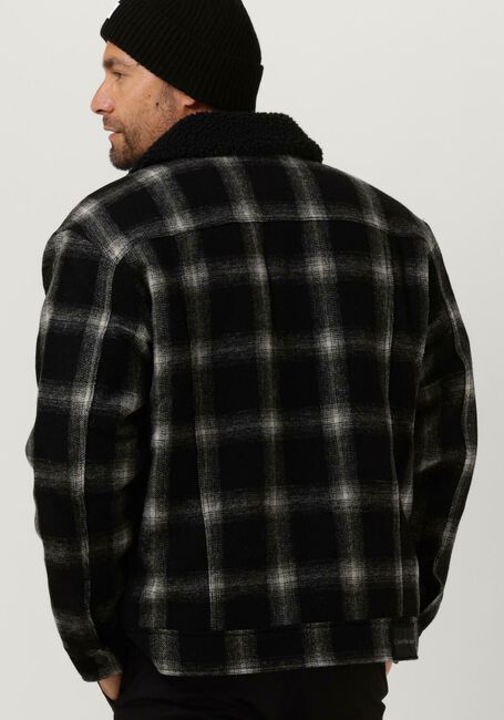 Zwarte CALVIN KLEIN Jack CHECK SHERPA TRUCKER JACKET - large