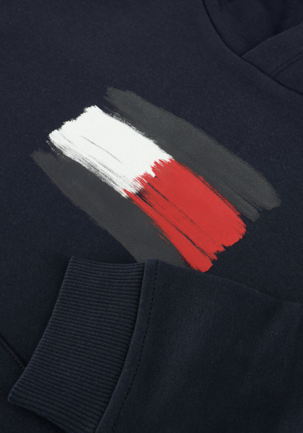 Donkerblauwe TOMMY HILFIGER Sweater FLAG HOODIE - large