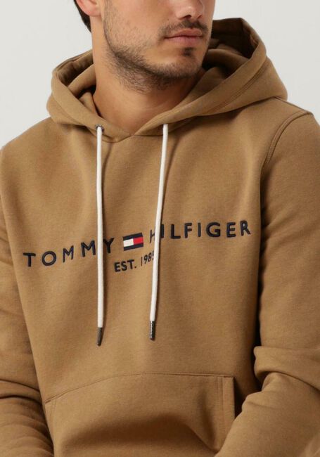Camel TOMMY HILFIGER Sweater TOMMY LOGO HOODY - large
