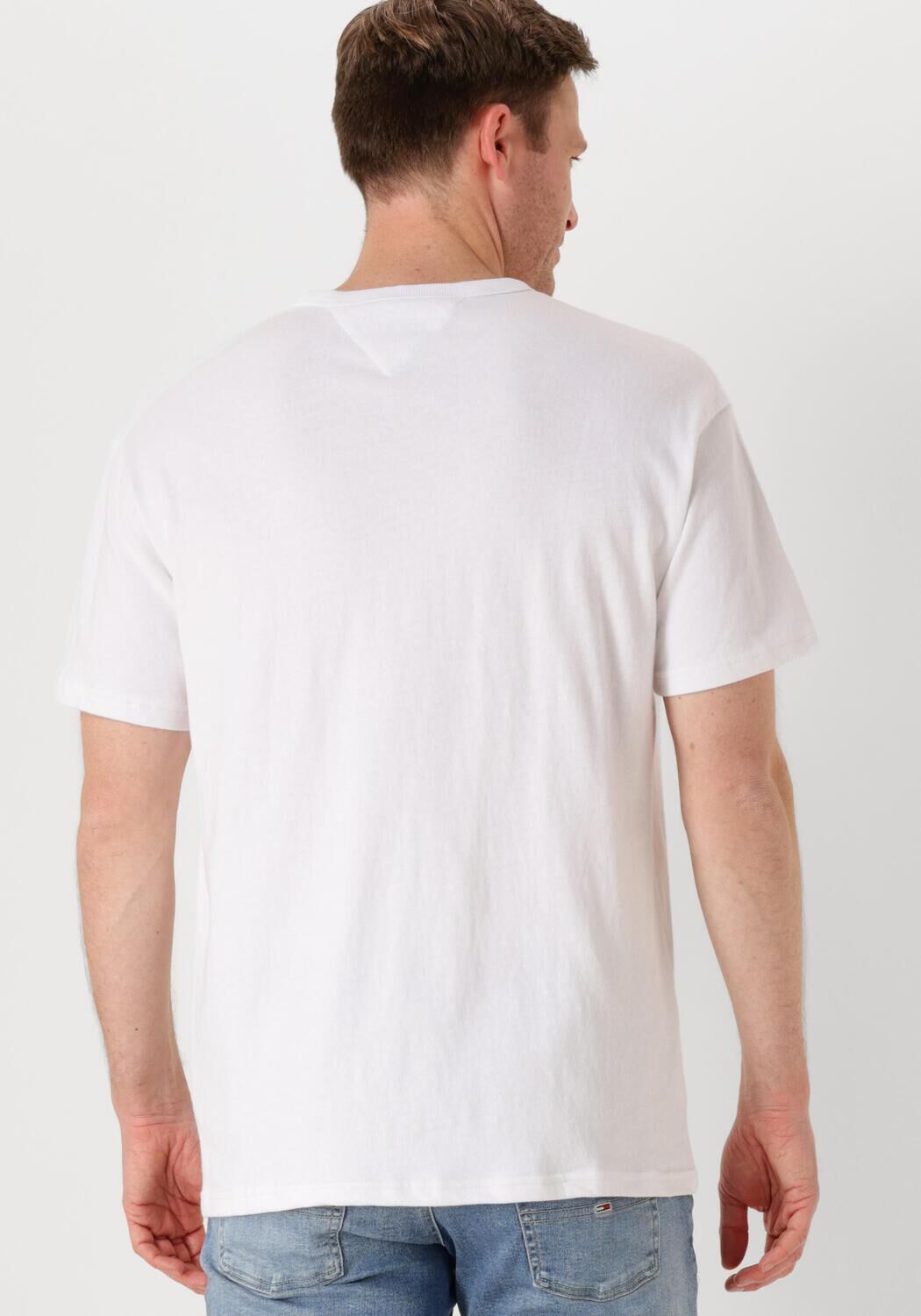 TOMMY JEANS Heren Polo's & T-shirts Tjm Rlx Linear Logo Tee Wit