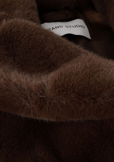 Bruine STAND STUDIO Faux fur jas CAMILLE COCOON COAT - large