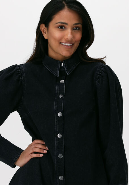Zwarte NA-KD Mini jurk ORGANIC DENIM SHIRT DRESS - large