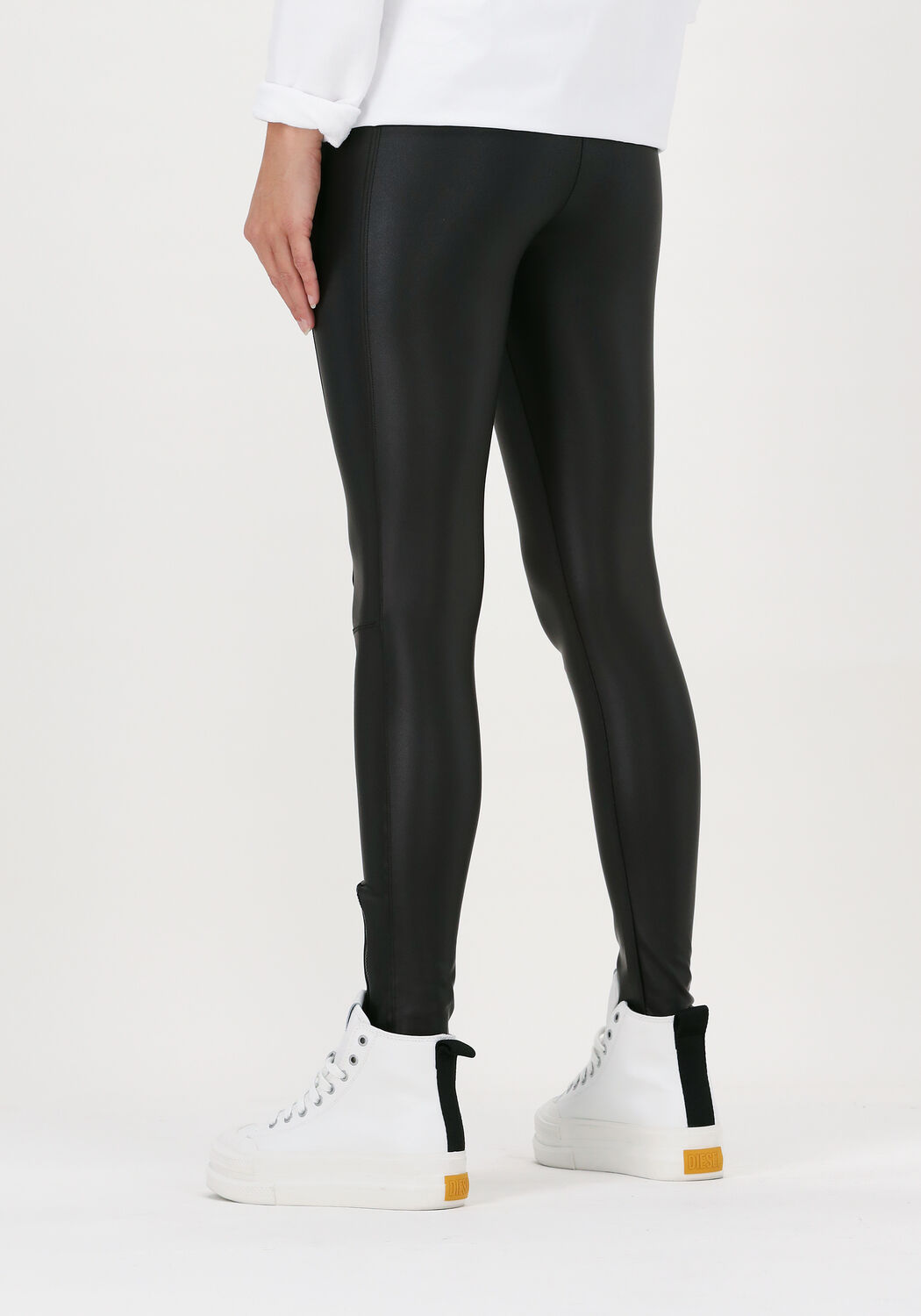 zwarte 10days legging leatherlook leggings zipper