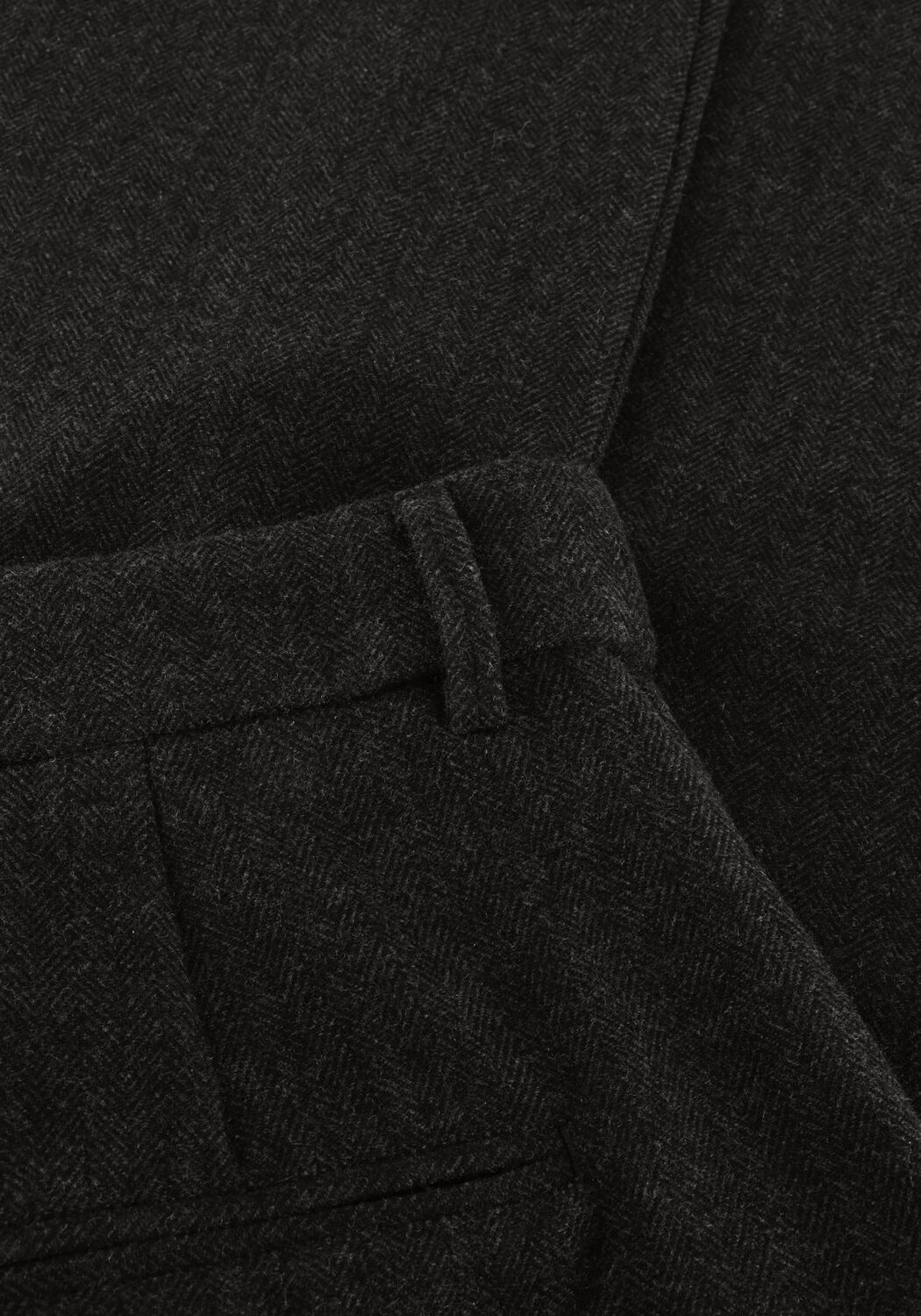 Donkergrijze MSCH COPENHAGEN Wijde broek MSCHSEBA HW PANTS - large