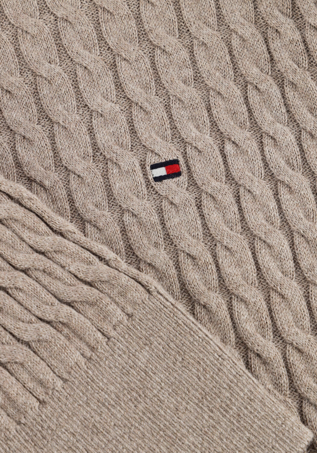 Beige TOMMY HILFIGER Trui CO CABLE FINE GG C-NK LS SWT - large