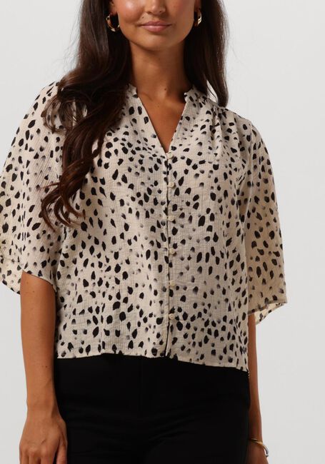 Beige MSCH COPENHAGEN Blouses MSCHANGELINA SHIRT AOP - large
