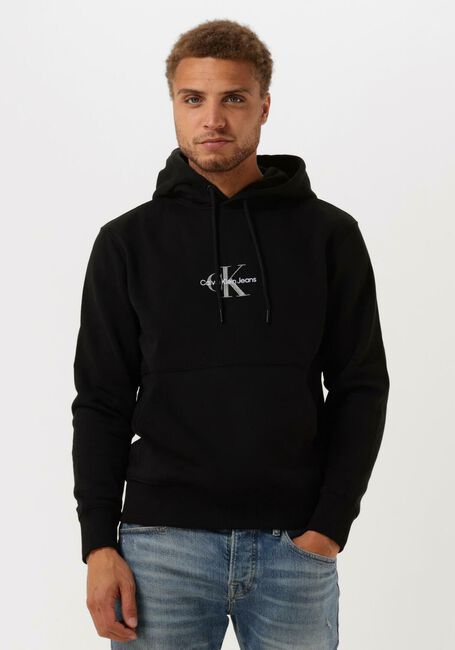 Zwarte CALVIN KLEIN Sweater MONOGRAM LOGO HOODIE - large