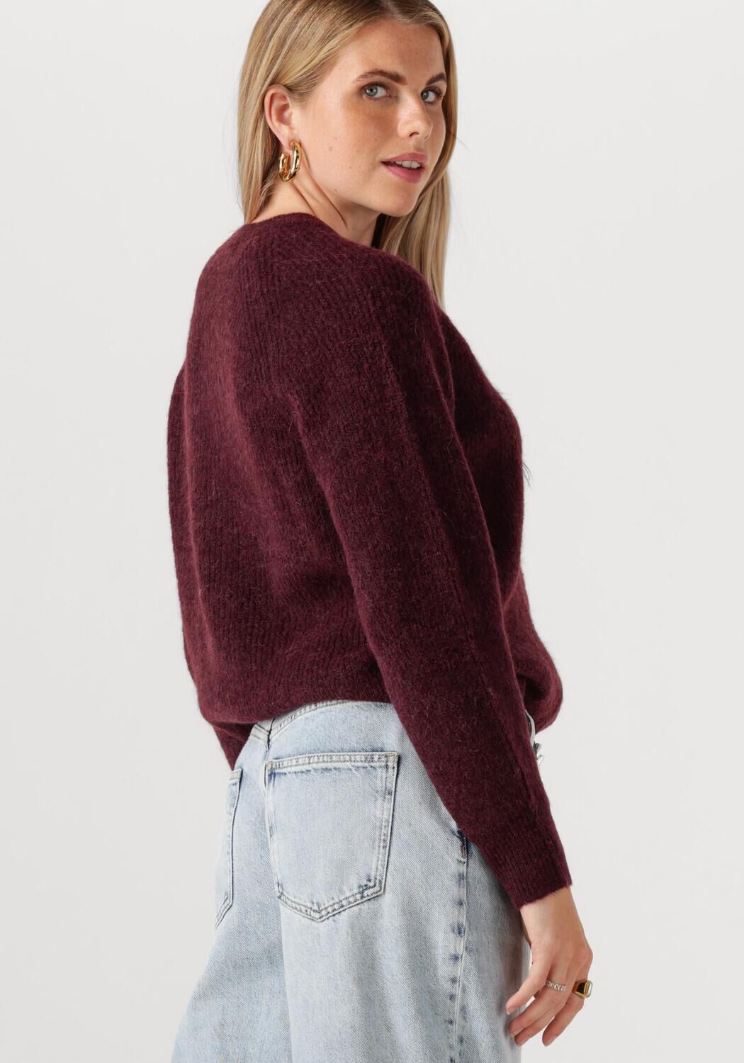 SELECTED FEMME Dames Truien & Vesten Slflulu Ls Knit Short Cardigan Bordeaux