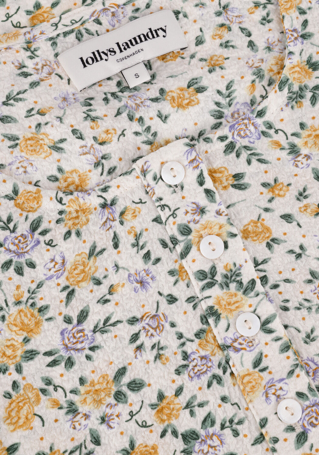 Gele LOLLYS LAUNDRY Top TRALI - large