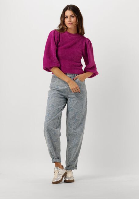 Paarse CATWALK JUNKIE Trui PUFFY SLEEVE KNIT - large